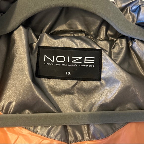 Noize 1X Lyra Plus Mid Length Raincoat XL Gunmetal Metallic Silver Coral Lining - Picture 11 of 12